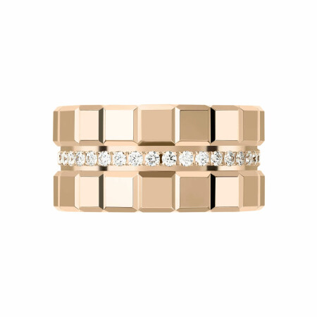 Chopard Ice Cube, ethic rose gold and diamonds ring, size 55