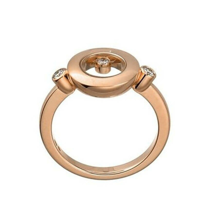 Bague Chopard Happy Diamonds en or rose et diamants, taille 53