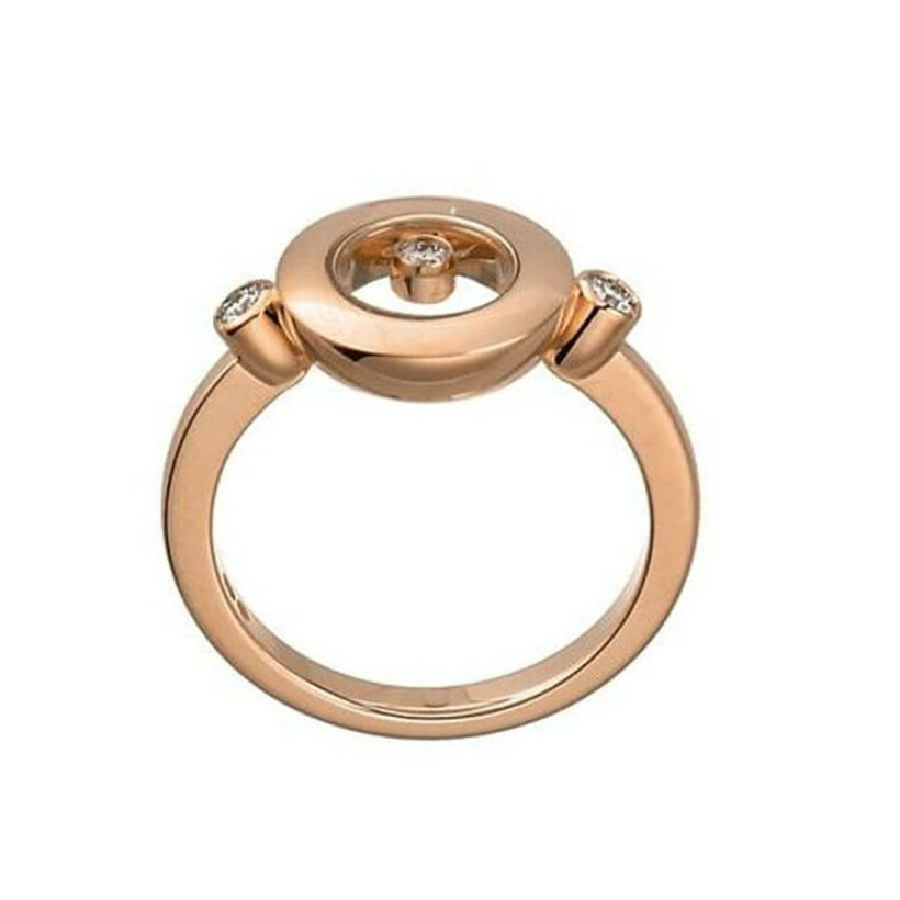 Chopard Happy Diamonds ring, rose gold and diamonds, size 53