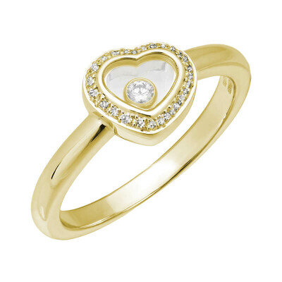 Bague Chopard Happy Diamonds en or jaune et diamants, taille 52 826718-0109