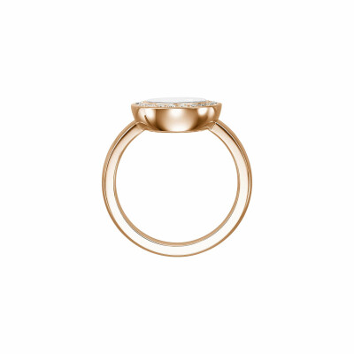 Bague Chopard Happy Diamonds Icons en or rose et diamants, taille 52