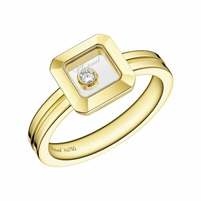 Bague Chopard Happy Diamonds Icons en or jaune et diamant, taille 51
