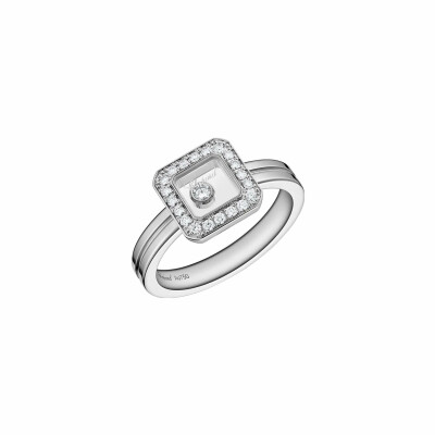 Bague Chopard Happy Diamonds Icons en or blanc et diamants, taille 54