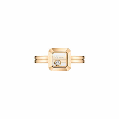 Bague Chopard Happy Diamonds Icons en or rose et diamant, taille 53