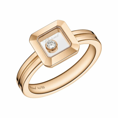 Bague Chopard Happy Diamonds Icons en or rose et diamant, taille 53