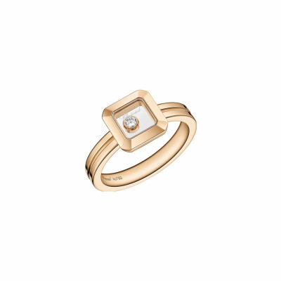 Bague Chopard Happy Diamonds Icons en or rose et diamant, taille 53