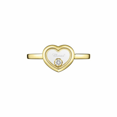 Bague Chopard Happy Diamonds Icons en or jaune et diamants, taille 53