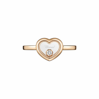 Bague Chopard Happy Diamonds Icons en or rose et diamants, taille 52