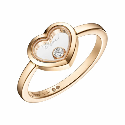 Bague Chopard Happy Diamonds Icons en or rose et diamants, taille 51
