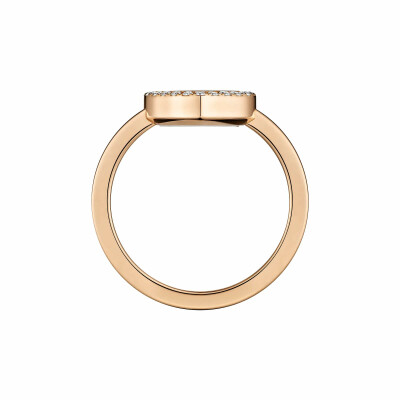 Bague Chopard Happy Diamonds Icons en or rose et diamants, taille 52