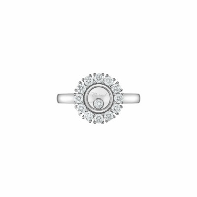 Bague Chopard Happy Diamonds Icons Joaillerie en or blanc et diamants, taille 53