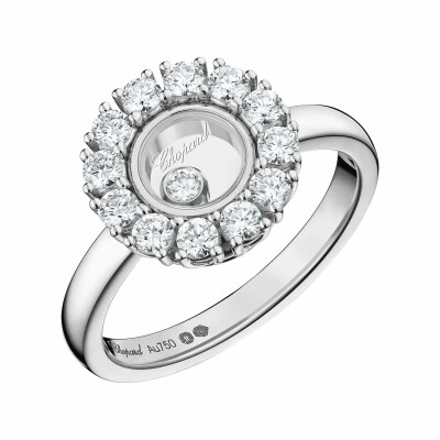 Chopard Happy Diamonds Icons Joaillerie ring, white gold and diamonds, size 53