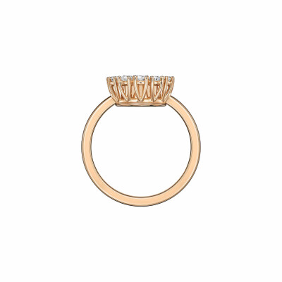 Bague Chopard Happy Diamonds Icons Joaillerie en or rose et diamants, taille 53