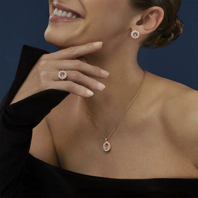 Bague Chopard Happy Diamonds Icons Joaillerie en or rose et diamants, taille 53