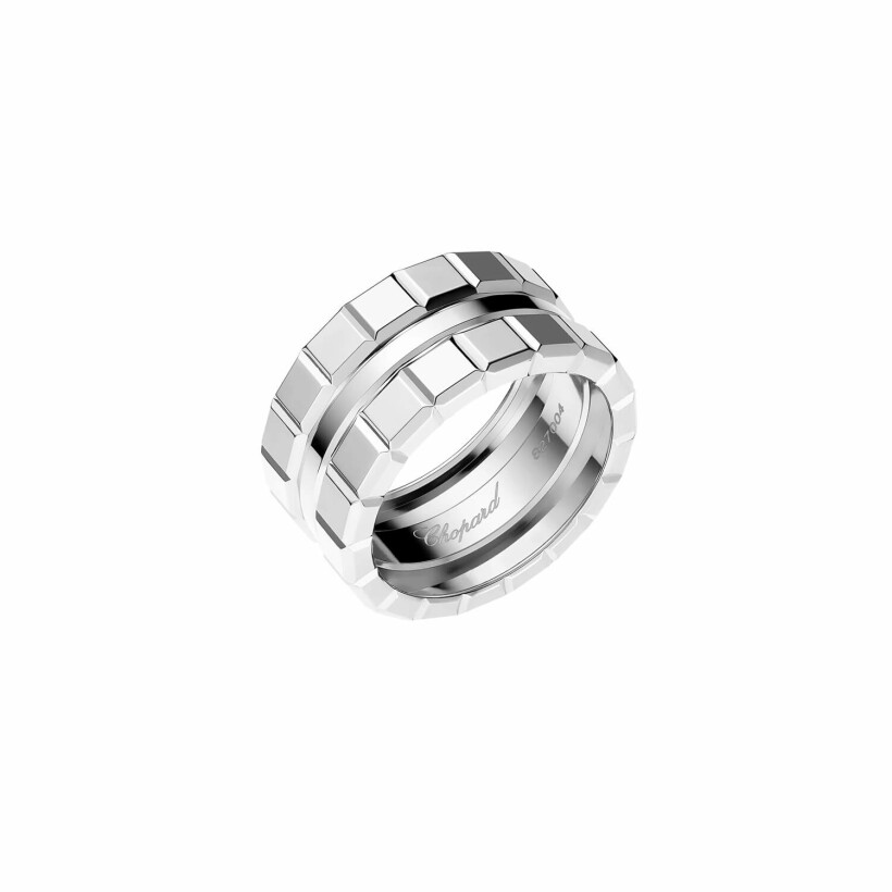Bague Chopard Ice Cube en or blanc, taille 54