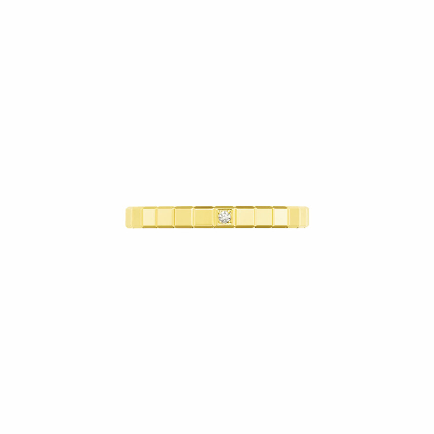 Bague Chopard Ice Cube en or jaune et diamant, taille 53