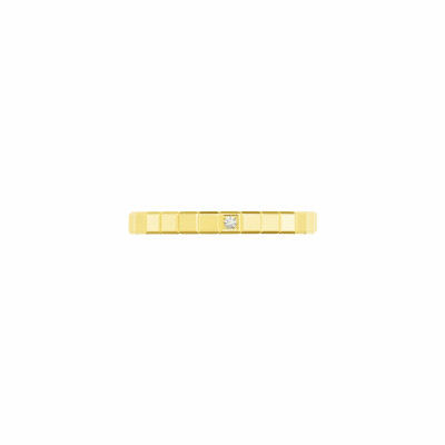 Bague Chopard Ice Cube en or jaune et diamant, taille 53