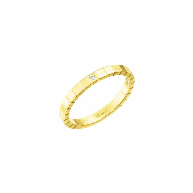 Bague Chopard Ice Cube en or jaune et diamant, taille 52