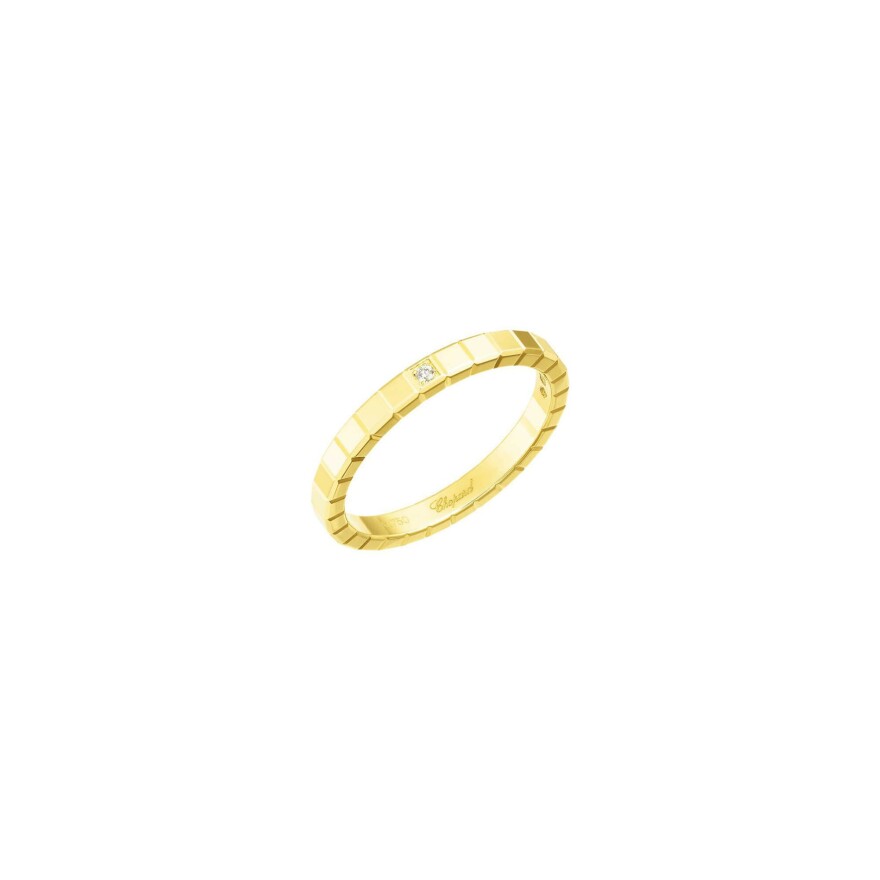 Bague Chopard Ice Cube en or jaune et diamant, taille 53