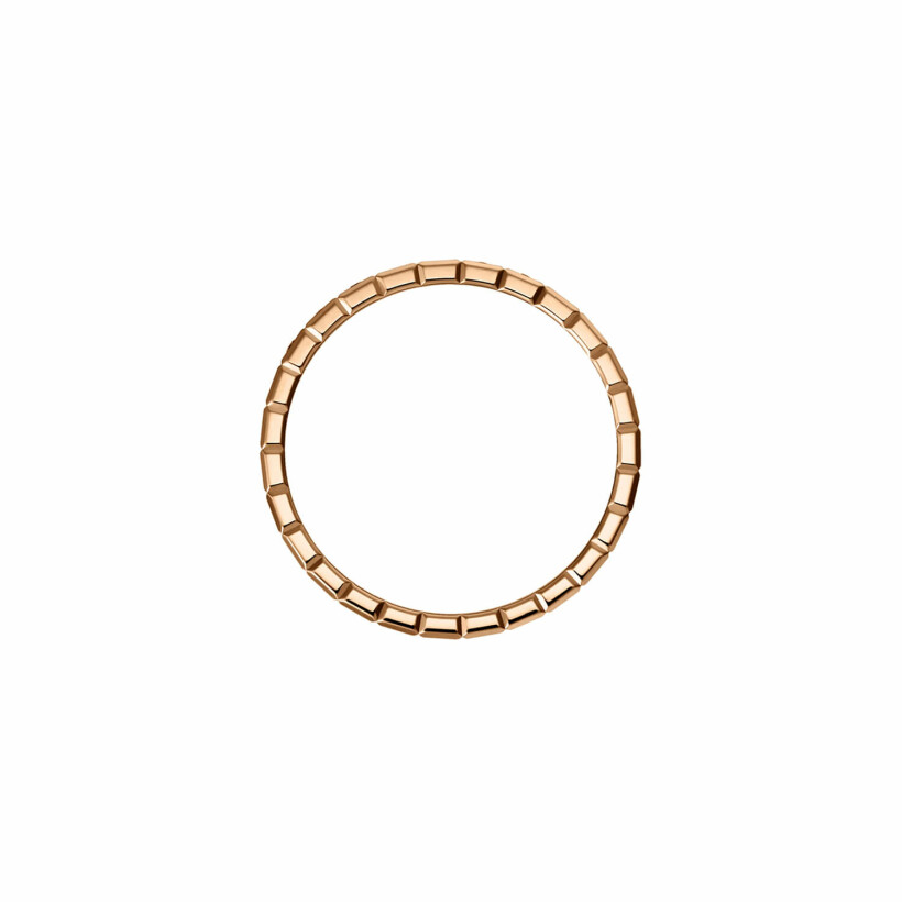 Chopard Ice Cube Pure in ethical rose gold and diamonds ring, size 52
