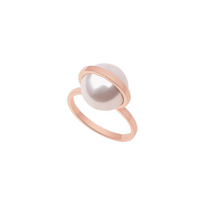 Bague D1928 Plongeoir, or rose et Perle Blanche