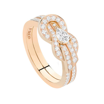 Bague FRED Chance Infinie, moyen modèle, en or rose et diamants