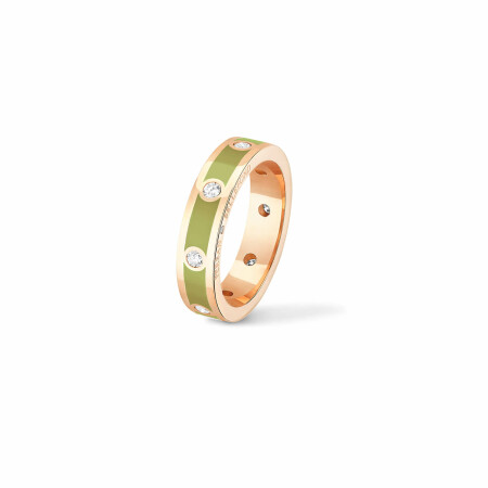 Bague Classique Persan & Bellefond Vert Mousse 4 diamants