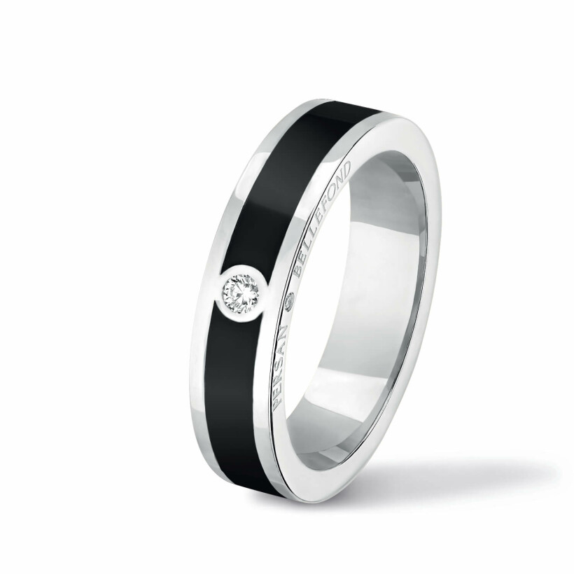 Bague Classique Wedding Persan & Bellefond Deep Black 1 Diamant WBDIDB