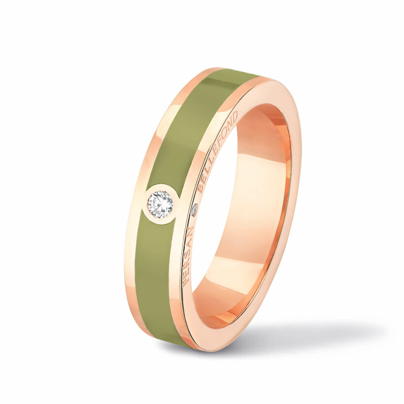 Bague Classique Wedding Persan & Bellefond Vert Mousse 1 Diamant WRDISM