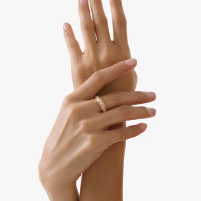 Bague Piaget Possession "Decor Palace" en or rose et diamants