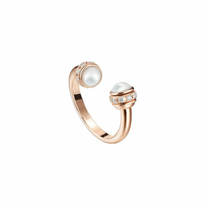 Bague ouverte Piaget Possession en or rose, nacre et diamants
