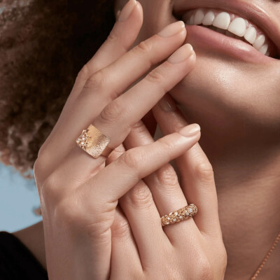 Bague Piaget Sunlight en or rose et diamants