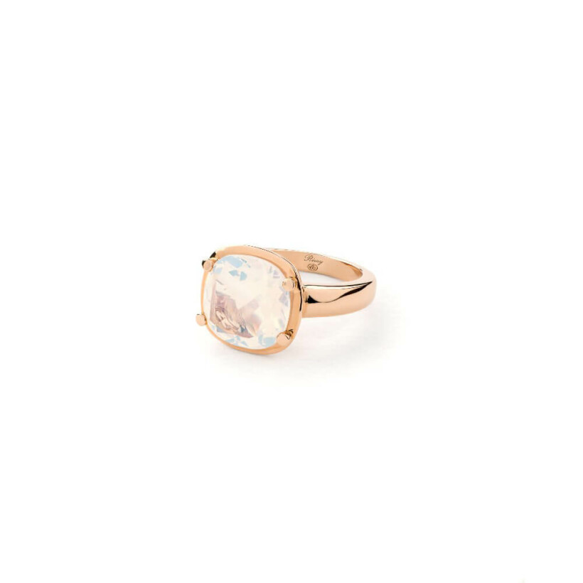 Bague Poiray Filles Antik en or rose et quartz rose