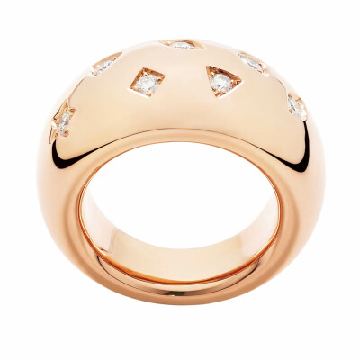 Bague Pomellato Iconica en or rose et diamants