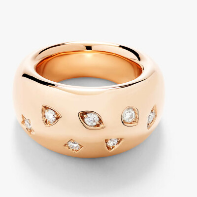 Bague Pomellato Iconica en or rose et diamants