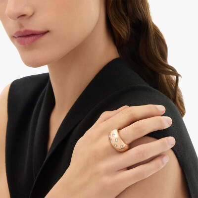Bague Pomellato Iconica en or rose et diamants