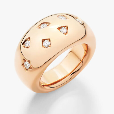 Bague Pomellato Iconica en or rose et diamants