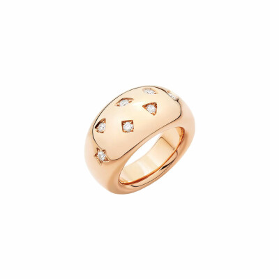 Bague Pomellato Iconica en or rose et diamants