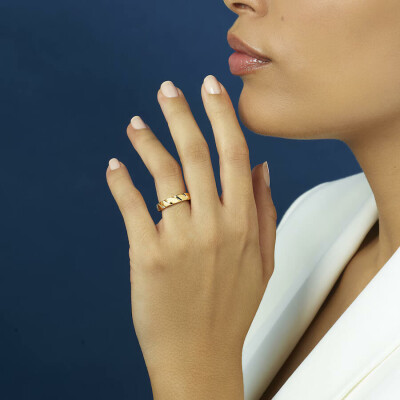 Alliance Torsade de Chaumet en or rose