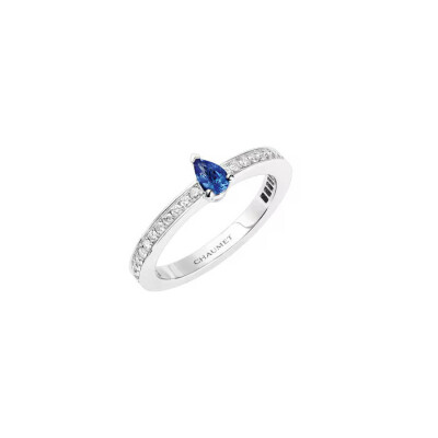 Triomphe de Chaumet ring, platinum, sapphire and diamonds