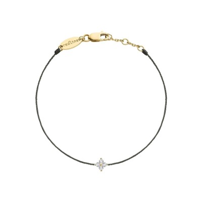 Bracelet RedLine Shiny fil poudre étoile avec 4 diamants, or rose