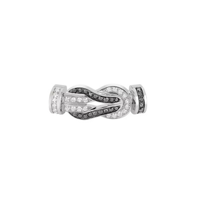 Boucle FRED Chance Infinie Moyen Modèle or blanc et diamants