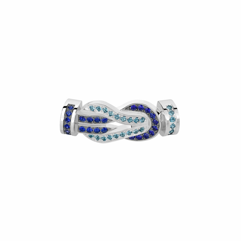 FRED Chance Infinie Buckle Medium Model white gold, sapphires and topaz