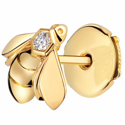 Mono boucle d'oreille Chaumet Bee de Chaumet en or jaune et diamant