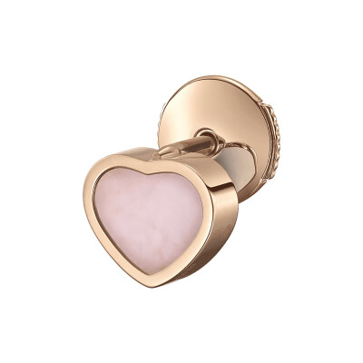 Mono boucle d'oreille Chopard My Happy Hearts en or rose et opale rose