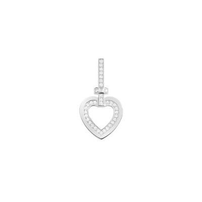 Mono boucle d'oreille amovible FRED Pretty Woman en or blanc sertie de diamants