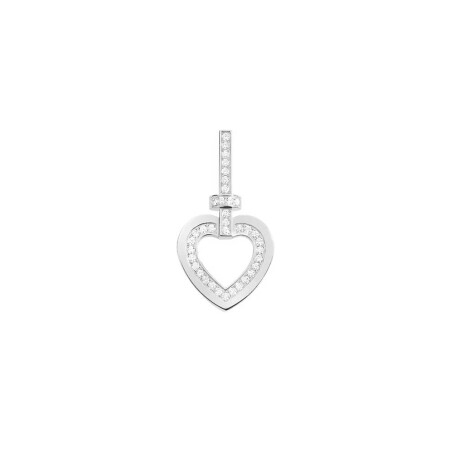 Mono boucle d'oreille amovible FRED Pretty Woman en or blanc sertie de diamants