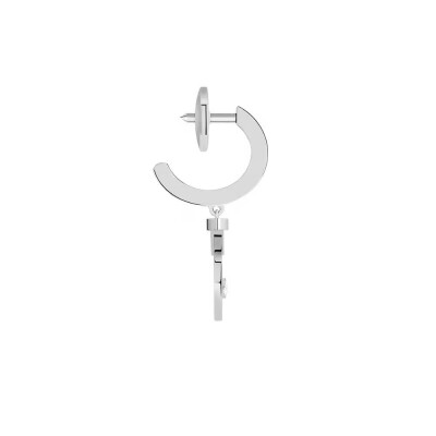 Mono boucle d'oreille FRED Pretty Woman en or blanc, semi pavée de diamants