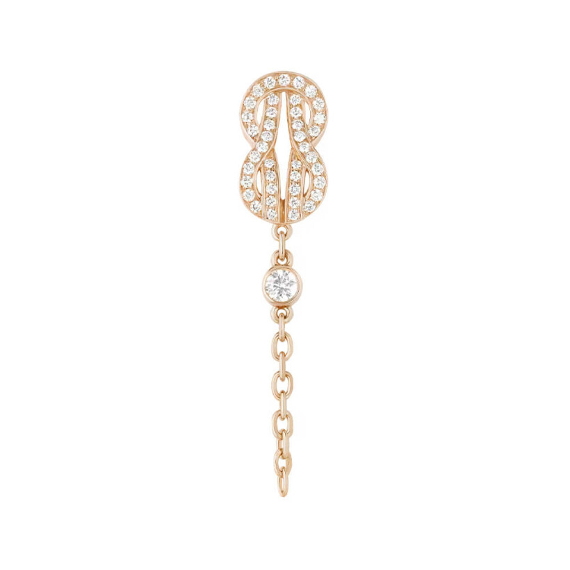 FRED Chance Infinie single earring, rose gold set with diamonds