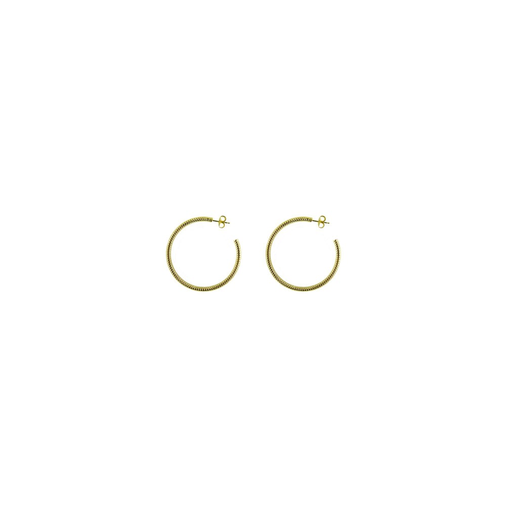Boucles d'oreilles Orus bijoux Spiral en argent doré